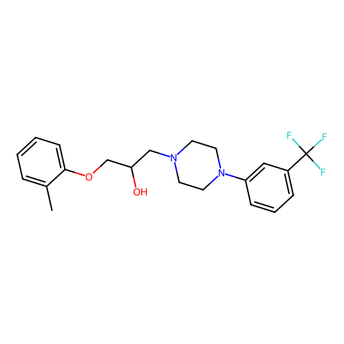 1-(2-Methylphenoxy)-3-[4-[3-(trifluoromethyl)phenyl]piperazin-1-yl]propan-2-ol structure