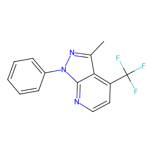 3-Methyl-1-phenyl-4-(trifluoromethyl)-1H-pyrazolo[3,4-b]pyridine structure