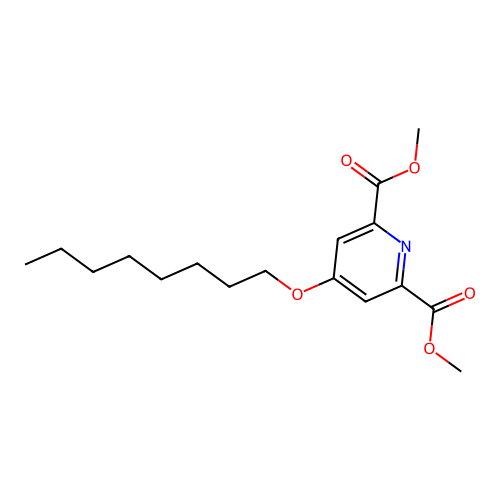 2,6-Pyridinedicarboxylic acid, 4-(octyloxy)-, dimethyl ester structure