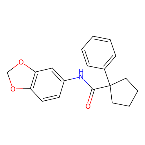 N-(Benzo[d][1,3]dioxol-5-yl)-1-phenylcyclopentane-1-carboxamide structure