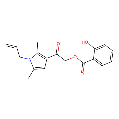 2-(1-Allyl-2,5-dimethyl-1H-pyrrol-3-yl)-2-oxoethyl 2-hydroxybenzoate structure