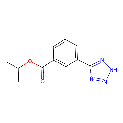 isopropyl 3-(2H-tetrazol-5-yl)benzoate structure