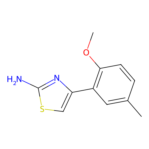4-(2-Methoxy-5-methylphenyl)-1,3-thiazol-2-amine structure