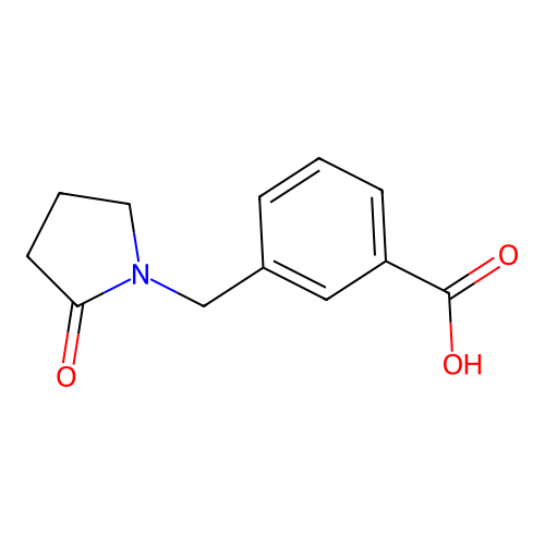 3-[(2-oxopyrrolidin-1-yl)methyl]benzoic Acid structure