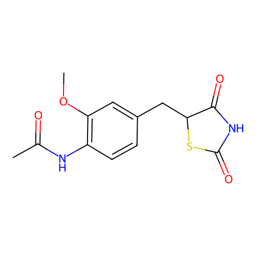 Acetanilide, 4'-((2,4-dioxo-5-thiazolidinyl)methyl)-2'-methoxy- structure