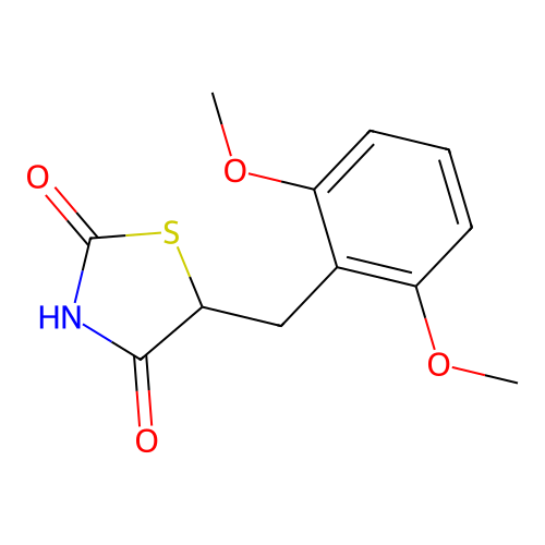 5-[(2,6-Dimethoxyphenyl)methyl]-1,3-thiazolidine-2,4-dione structure