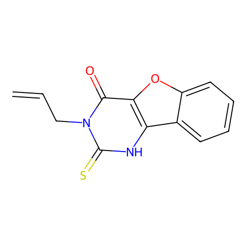 3-allyl-2-mercapto[1]benzofuro[3,2-d]pyrimidin-4(3H)-one structure