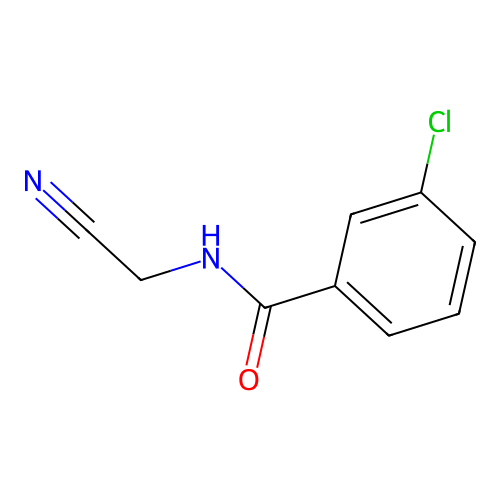 3-chloro-N-(cyanomethyl)benzamide structure