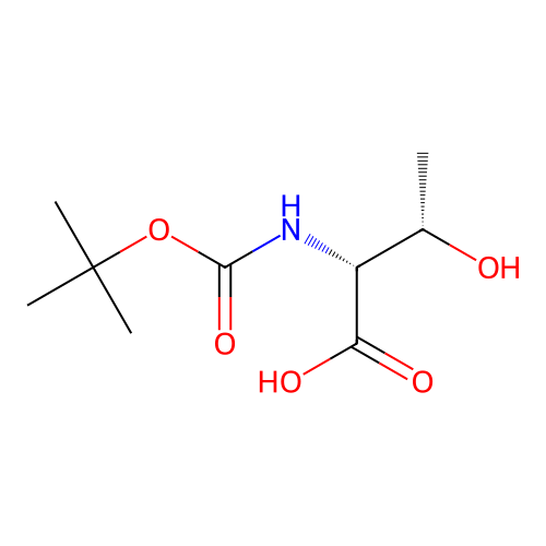 (2R,3S)-2-(((tert-butoxy)carbonyl)amino)-3-hydroxybutanoic acid structure