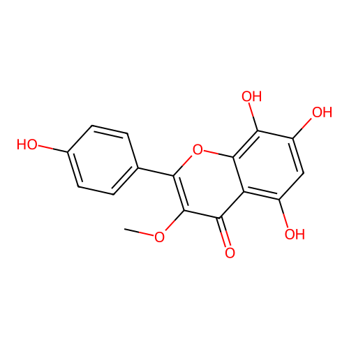 5,7,8,4'-Tetrahydroxy-3-methoxyflavone structure