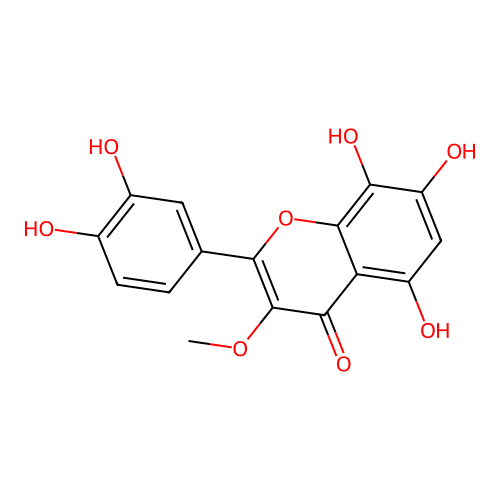 2-(3,4-Dihydroxyphenyl)-5,7,8-trihydroxy-3-methoxy-4H-chromen-4-one structure