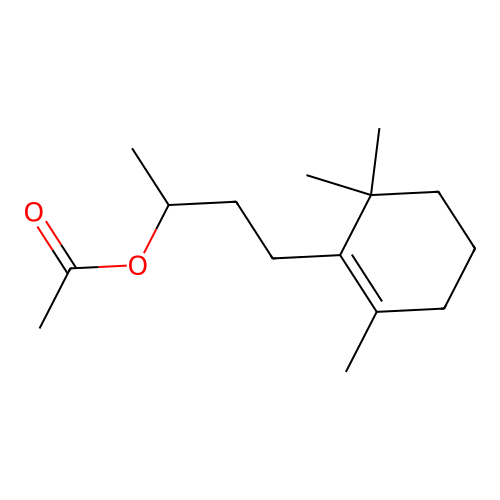 1-Methyl-3-(2,6,6-trimethyl-1-cyclohexen-1-yl)propyl acetate structure