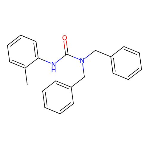 1,1-Dibenzyl-3-(2-methylphenyl)urea structure