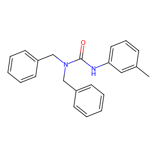 1,1-Dibenzyl-3-(M-tolyl)urea structure