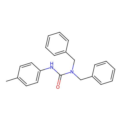 1,1-Dibenzyl-3-(P-tolyl)urea structure