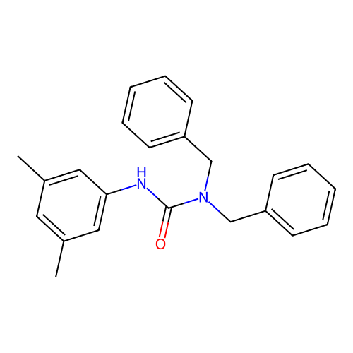 1,1-Dibenzyl-3-(3,5-xylyl)urea structure