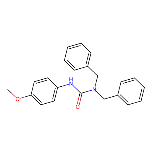 3-(P-Anisyl)-1,1-dibenzylurea structure