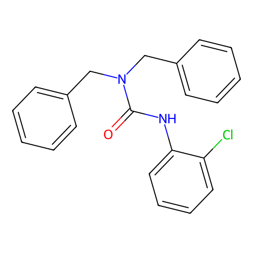 1,1-Dibenzyl-3-(2-chlorophenyl)urea structure