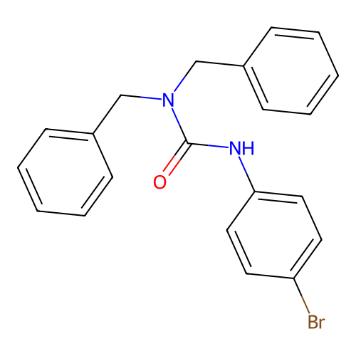 1,1-Dibenzyl-3-(4-bromophenyl)urea structure