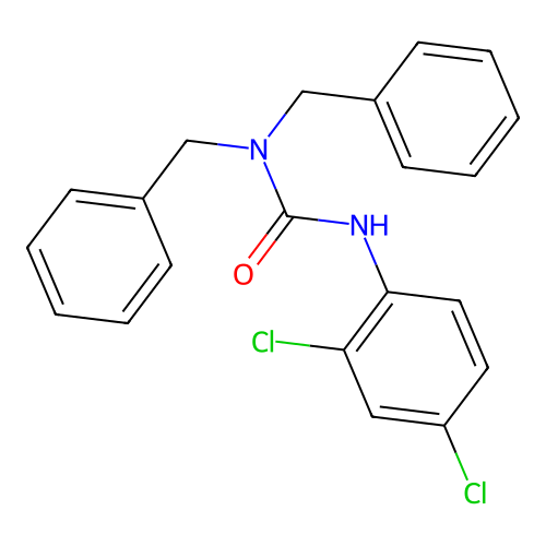 1,1-Dibenzyl-3-(2,4-dichlorophenyl)urea structure