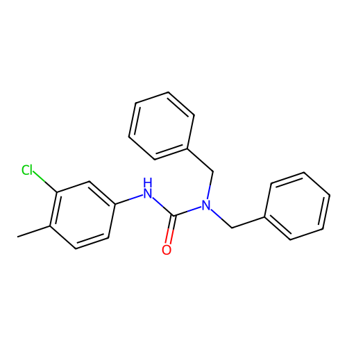 3-(3-Chloro-4-methylphenyl)-1,1-dibenzylurea structure