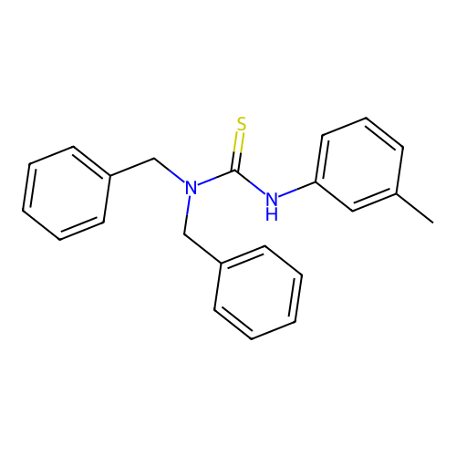 Thiourea, N'-(3-methylphenyl)-N,N-bis(phenylmethyl)- structure