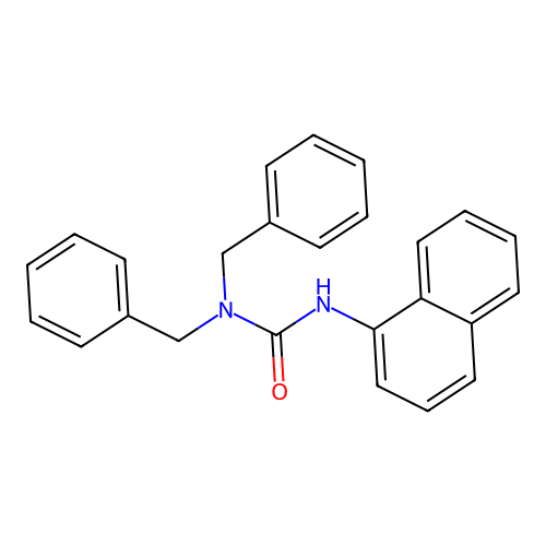 1,1-Dibenzyl-3-naphthalen-1-ylurea structure