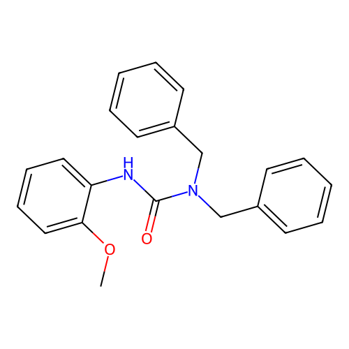 1,1-Dibenzyl-3-(2-methoxyphenyl)urea structure