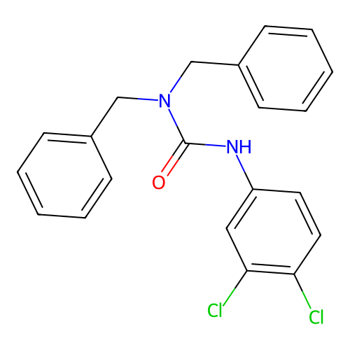 Urea, N'-(3,4-dichlorophenyl)-N,N-bis(phenylmethyl)- structure