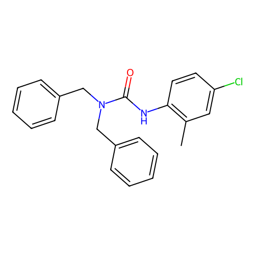3-(4-Chloro-2-methylphenyl)-1,1-dibenzylurea structure