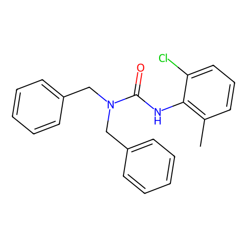 3-(2-Chloro-6-methylphenyl)-1,1-dibenzylurea structure