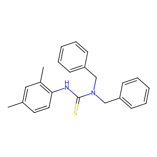 Thiourea, N'-(2,4-dimethylphenyl)-N,N-bis(phenylmethyl)- structure