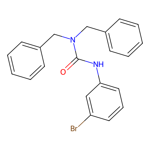 Urea, N'-(3-bromophenyl)-N,N-bis(phenylmethyl)- structure