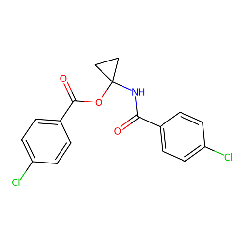 [1-[(4-Chlorobenzoyl)amino]cyclopropyl] 4-chlorobenzoate structure
