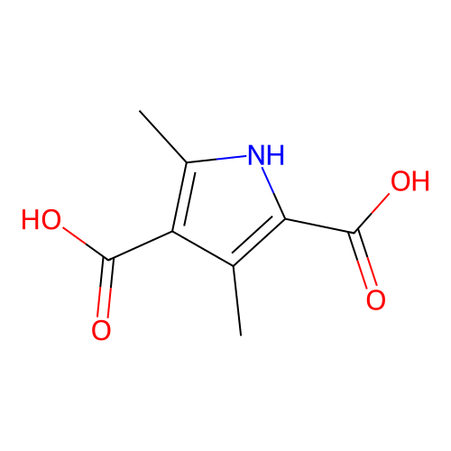 3,5-dimethyl-1H-pyrrole-2,4-dicarboxylic acid structure