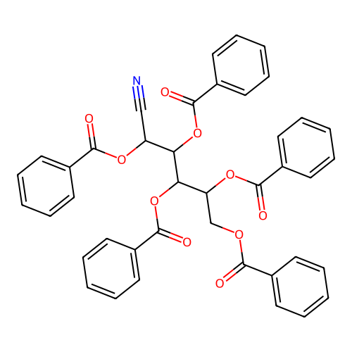 (2,3,4,5-Tetrabenzoyloxy-5-cyanopentyl) benzoate structure