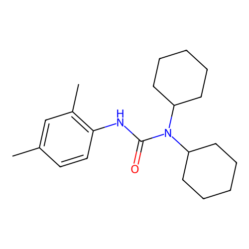 Urea, N,N-dicyclohexyl-N'-(2,4-dimethylphenyl)- structure