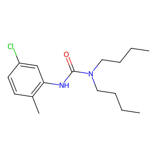 Urea, N,N-dibutyl-N'-(5-chloro-2-methylphenyl)- structure