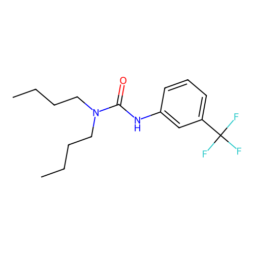 N,N-dibutyl-N'-[3-(trifluoromethyl)phenyl]urea structure
