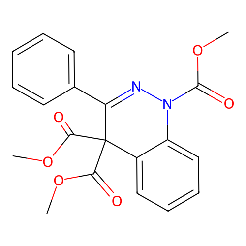 Trimethyl 3-phenylcinnoline-1,4,4-tricarboxylate structure