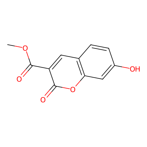 Methyl 7-hydroxy-2-oxo-2H-1-benzopyran-3-carboxylate structure