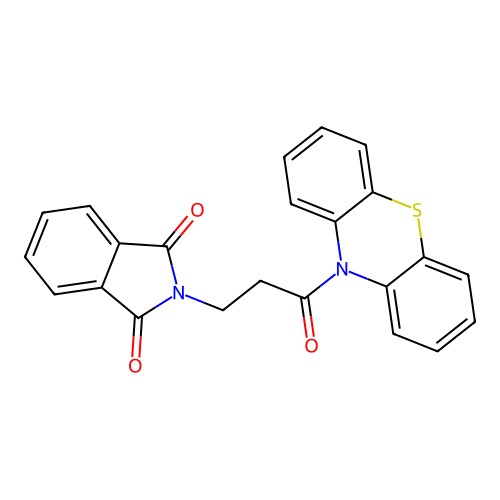 2-(3-Oxo-3-phenothiazin-10-yl-propyl)-isoindole-1,3-dione structure