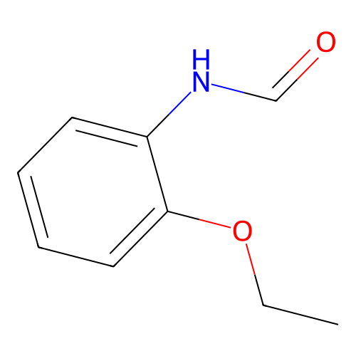 Ortho-formophenetidide structure