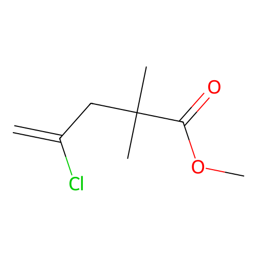 Methyl 4-chloro-2,2-dimethyl-4-pentenoate structure