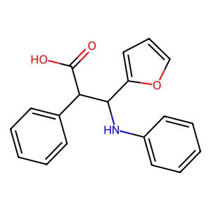 2-Furanpropanoic acid, alpha-phenyl-beta-(phenylamino)- structure