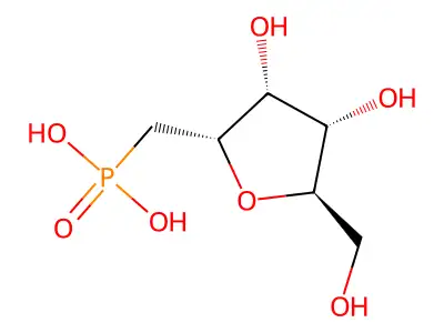 2,5-Anhydro-1-deoxy-1-phosphonoaltritol structure