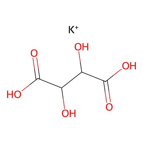Tartaric acid, monopotassium salt structure