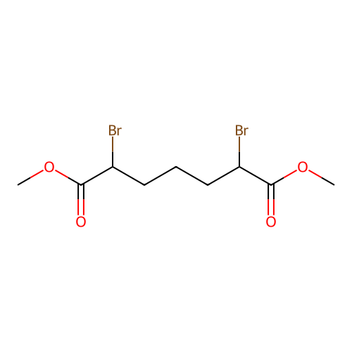 Dimethyl 2,6-dibromoheptanedioate structure