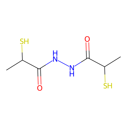 N,N'-Bis(alpha-mercaptopropionyl) hydrazine structure