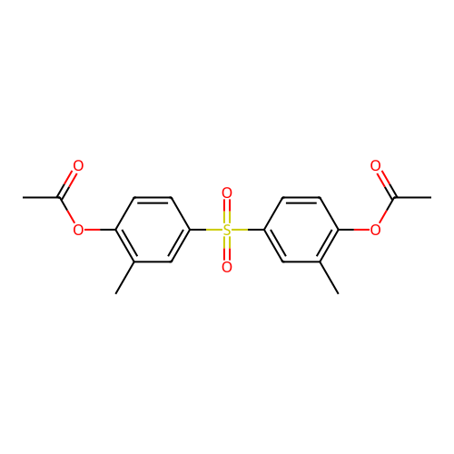 [4-(4-Acetyloxy-3-methylphenyl)sulfonyl-2-methylphenyl] acetate structure
